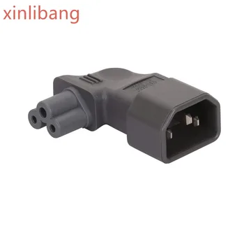 

IEC 320 C14 to C5 Right Angle AC Adapter, IEC 3Pole Male to C5 Mickey Mouse Female 90degree Vertical Left Angle AC converter,