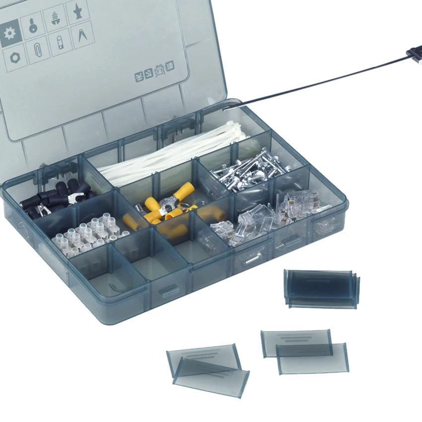 

18 girds multi-functional Tool box Portable Parts storage box tool Screwdriver Nuts Kits Repair tool organizer container