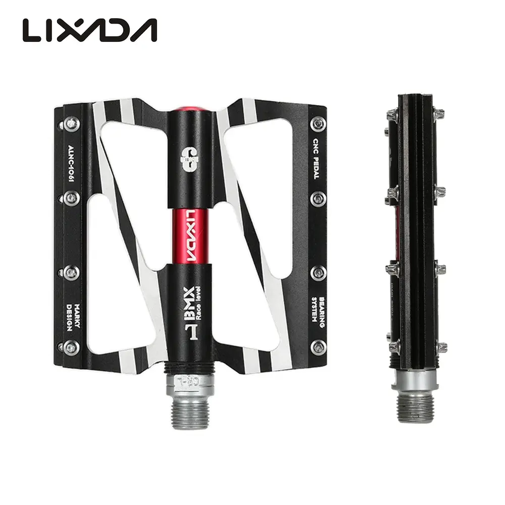 

Lixada Bicycle Pedals MTB Mountain Road Bike Pedals Platform Lightweight CNC Aluminum Alloy Cycling Hollow Pedals