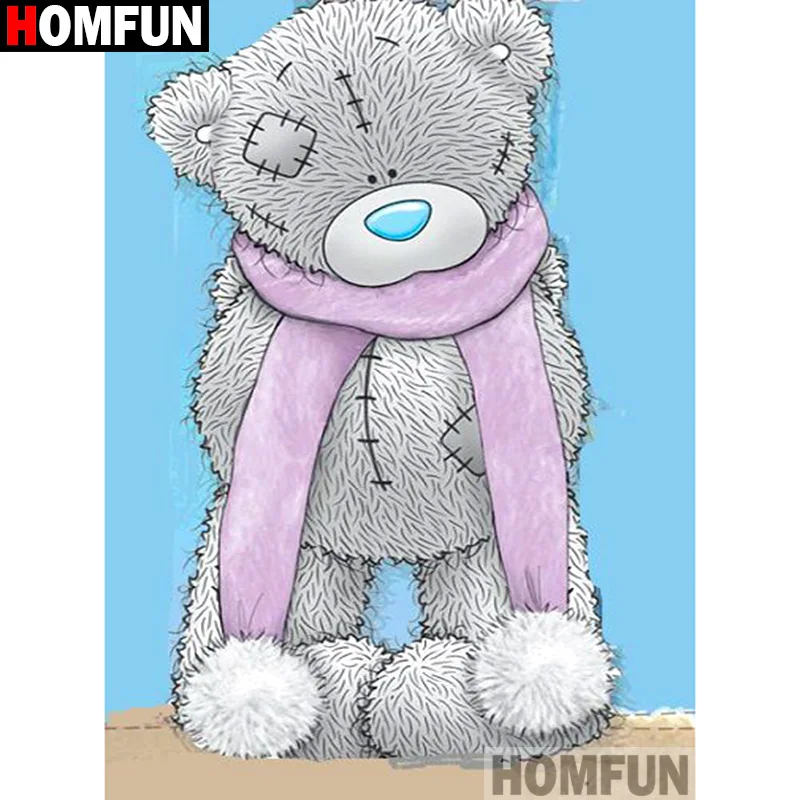 HOMFUN Full Square/Round Drill 5D DIY Diamond Painting &quotCartoon bear&quot Embroidery Cross Stitch 3D Home Decor Gift A12499 | Дом и сад