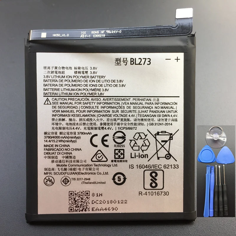 

New Original 4000mAh BL273 Battery For Lenovo K6 Note / K53a48 Rechargeable Li-ion Built-in Mobile Phone Battery+tool