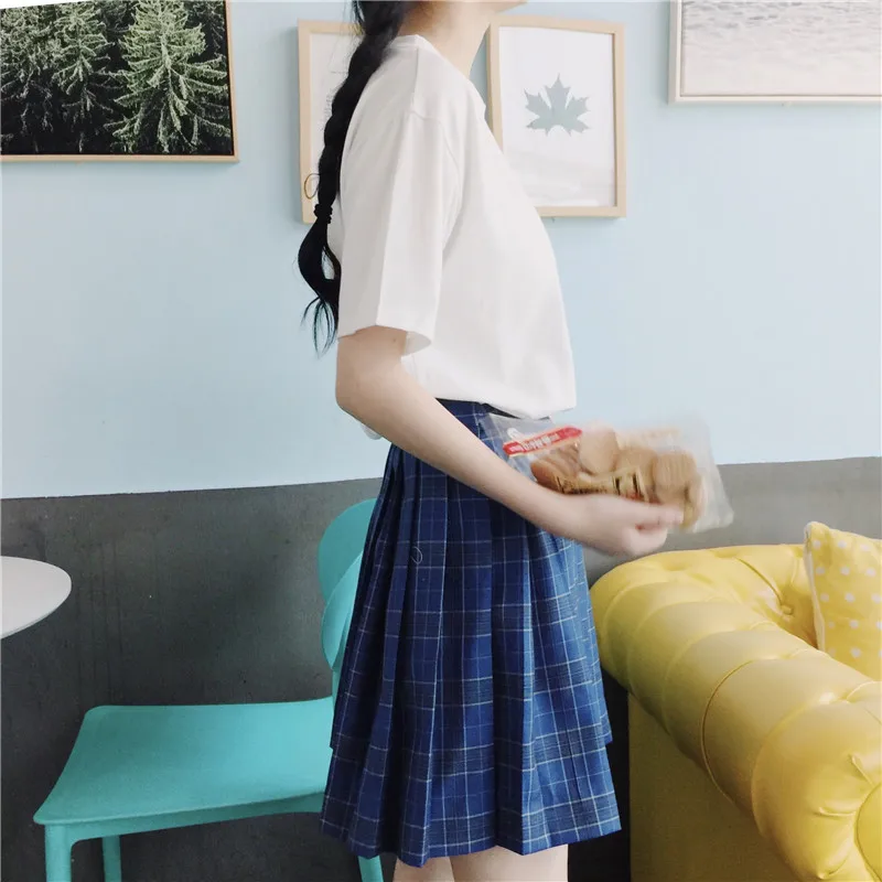 Harajuku Kawaii клубничное молоко футболка с изображением школьницы одежда японская