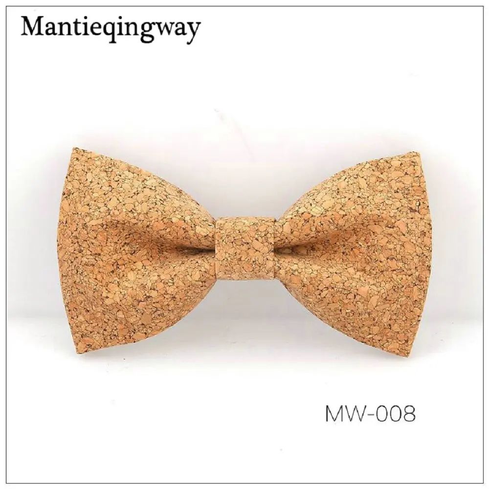 Mantieqingway Corkwood галстуки-бабочки для мужчин деревянная Бабочка для Свадебные, для жениха гравата, тонкий воротник новинка деревянная Шея Галстуки Галстук - Цвет: 08
