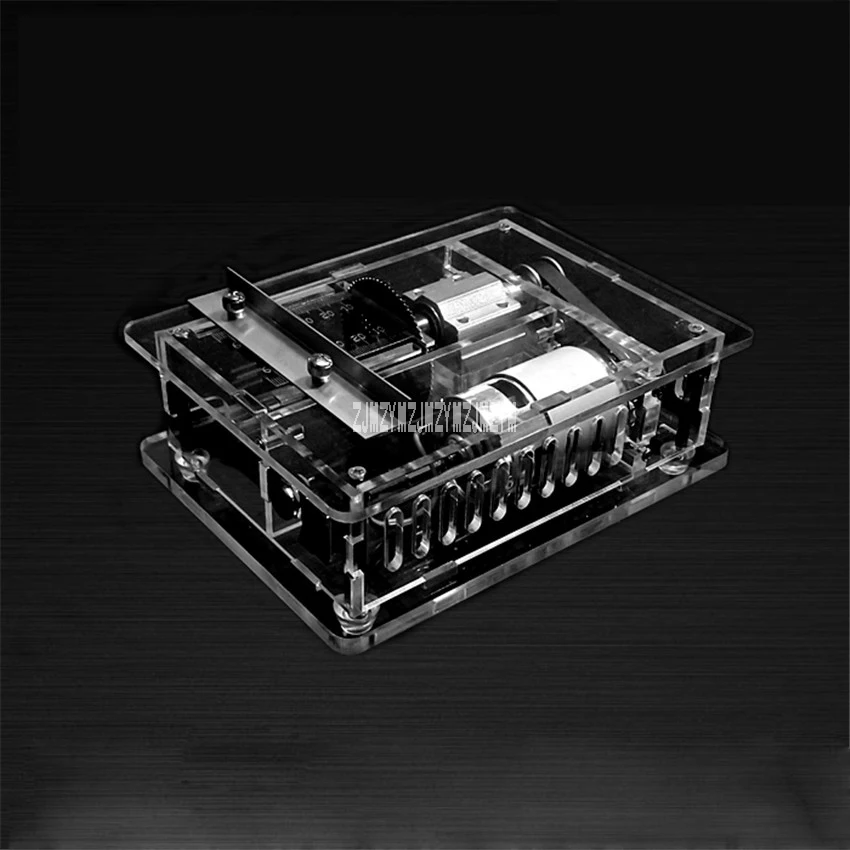 Прозрачный акриловый миниатюрная Настольная пила для резки дерева машинная доска DIY Мини циркулярная пила, деревообрабатывающий верстак