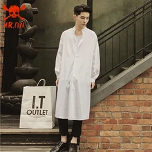 M-XXL! Новинка Gd с вырезом, верхняя одежда средней длины с персонализированные футболки с длинными рукавами Мужская одежда певиц