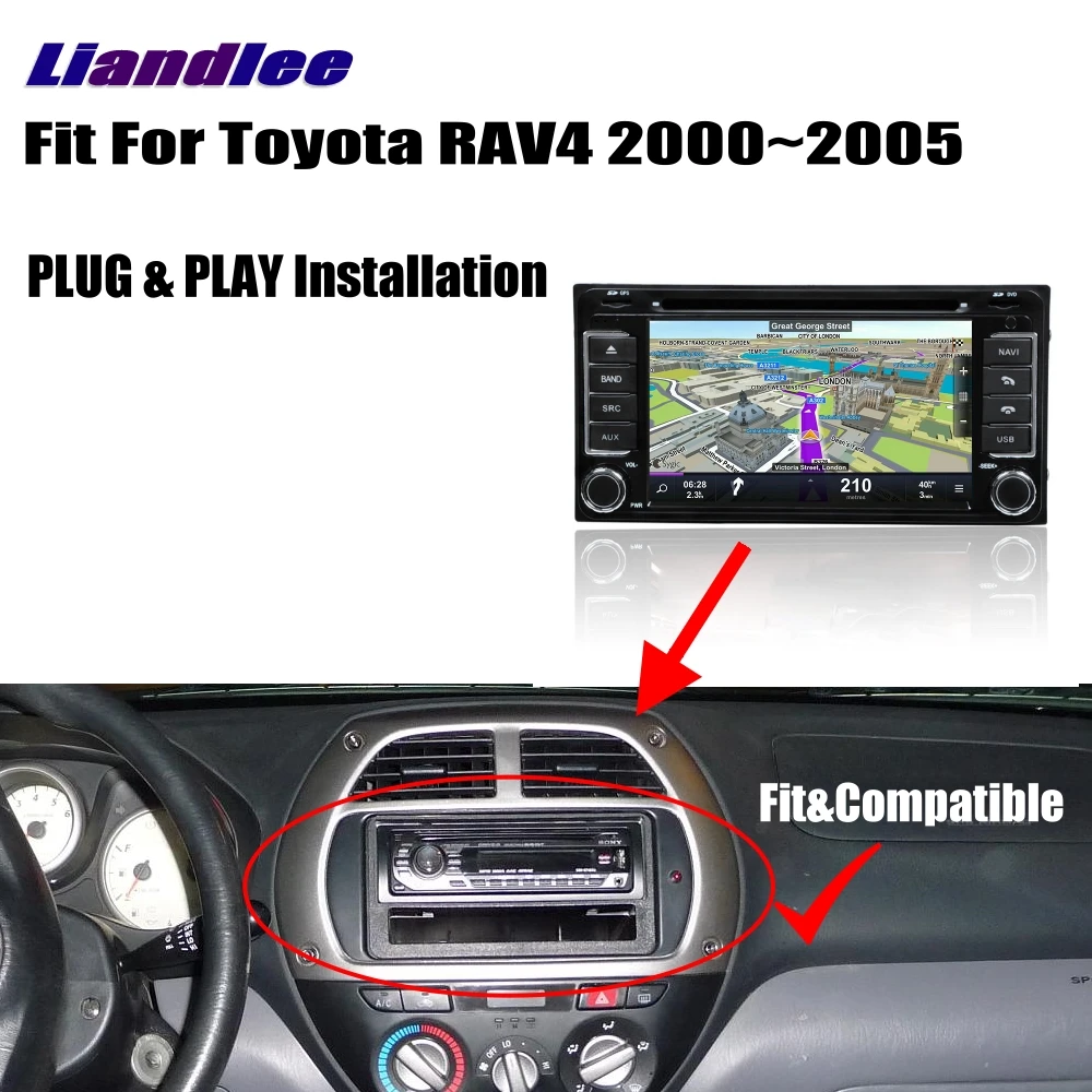 Clearance Liandlee For Toyota RAV4 RAV 4/ Camry 2000~2006 Android Car Radio CD DVD Player GPS Navi Navigation Maps Camera OBD TV HD screen 2