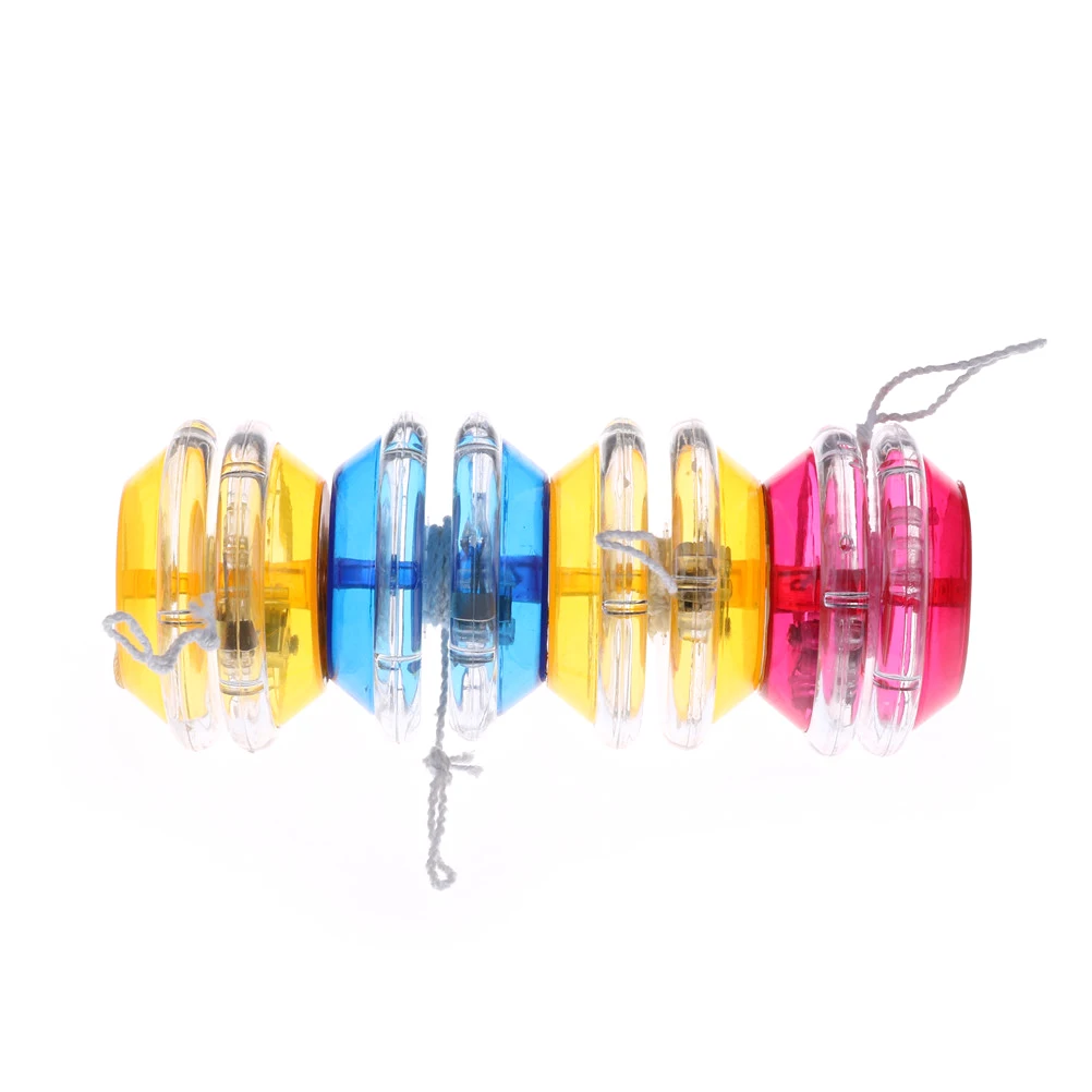 1 шт. для детей игрушка в подарок йо-йо шар светящийся светодиодный мигающий пластик легко носить с собой yoyo вечерние красочные игрушки Йо-Йо с спиннингом