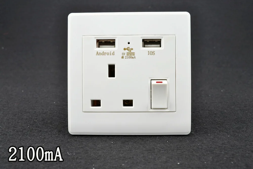 Настенная розетка с 2 USB портами ма|usb wall socket|wall socketusb socket uk |