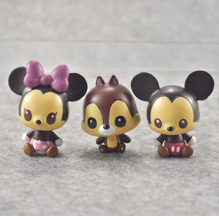 Disney Игрушечные лошадки 12 шт./лот Kawaii аниме Микки и Минни Маус Мышь PVC Фигурки рисунок «Hello Kitty» Doraemon фигурки дети Игрушечные лошадки для Обувь