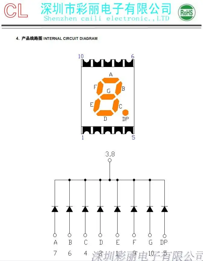 0," инча SMD Красный общий анод, 7-сегментный светодиодный дисплей красного цвета 1 знака после запятой