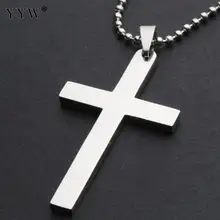 

2018 Punk Rock Cross Pendants for Necklace Making Stainless Steel Cross Pendants Original Color Pendentif Women Men Jewelry DIY