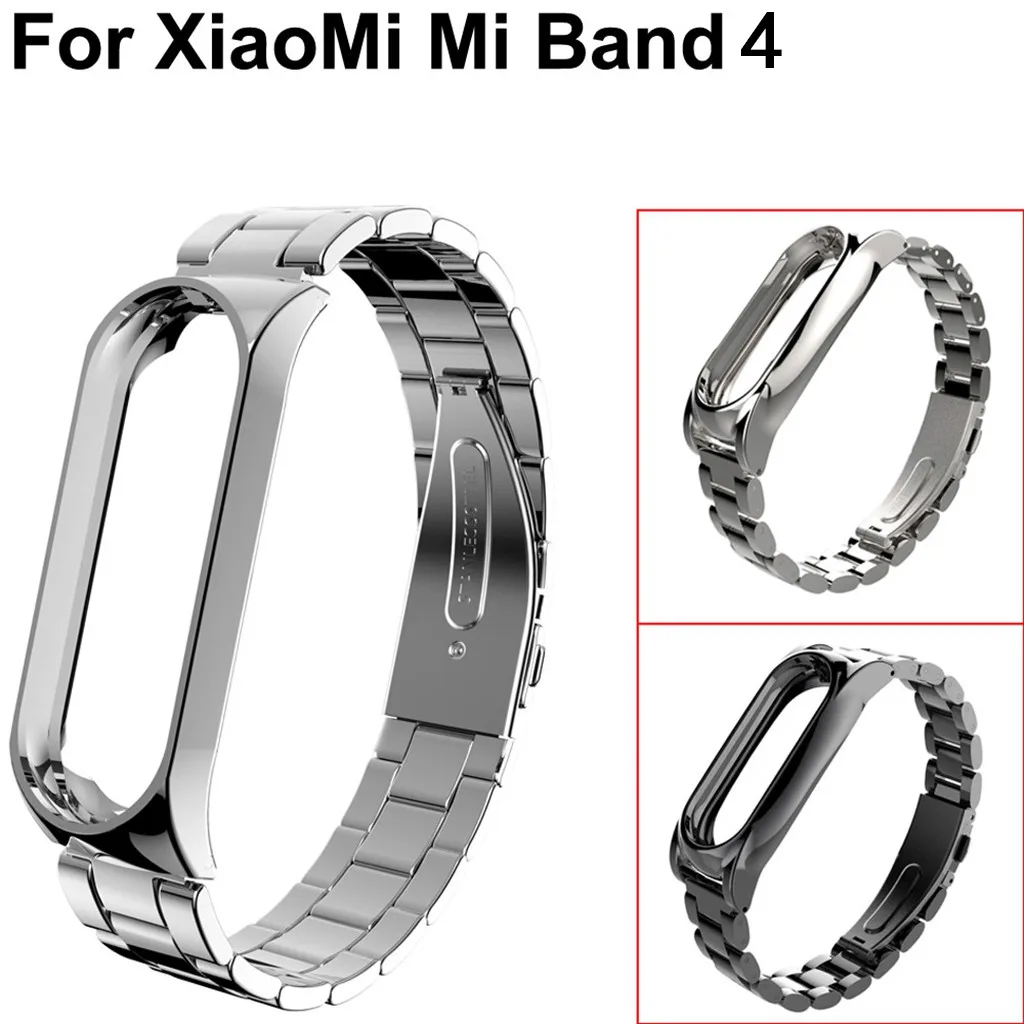 

watch strap uxury brand Stainless Steel Watchband Replacement Bracelet Strap For Xiao Mi Band 4 watch strap band watchbands