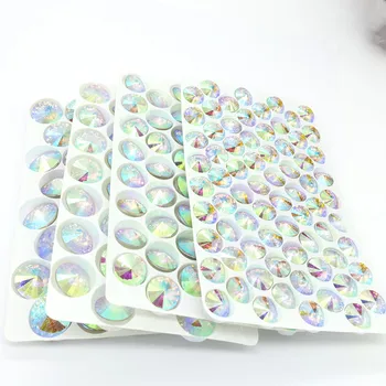

Wholesale Lots Colors clear AB Elements Rivoli Resin Round Loose Beads Jewelry Making 10mm 12mm 14mm 16mm DIY new