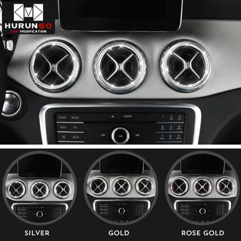 

5 Pcs Air outlet sticker/Instrument panel Air outlet decoration ring For Mercedes Benz A / B / GLA / CLA Class