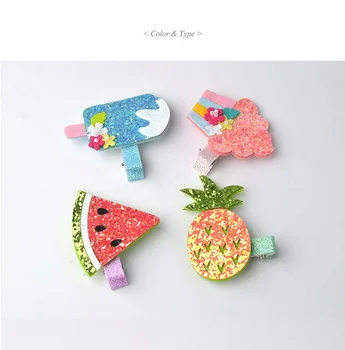 

DHL 500pcs Girls ice cream hair clips hair accessories Girl Hair Clips Colorful Children Hairpin