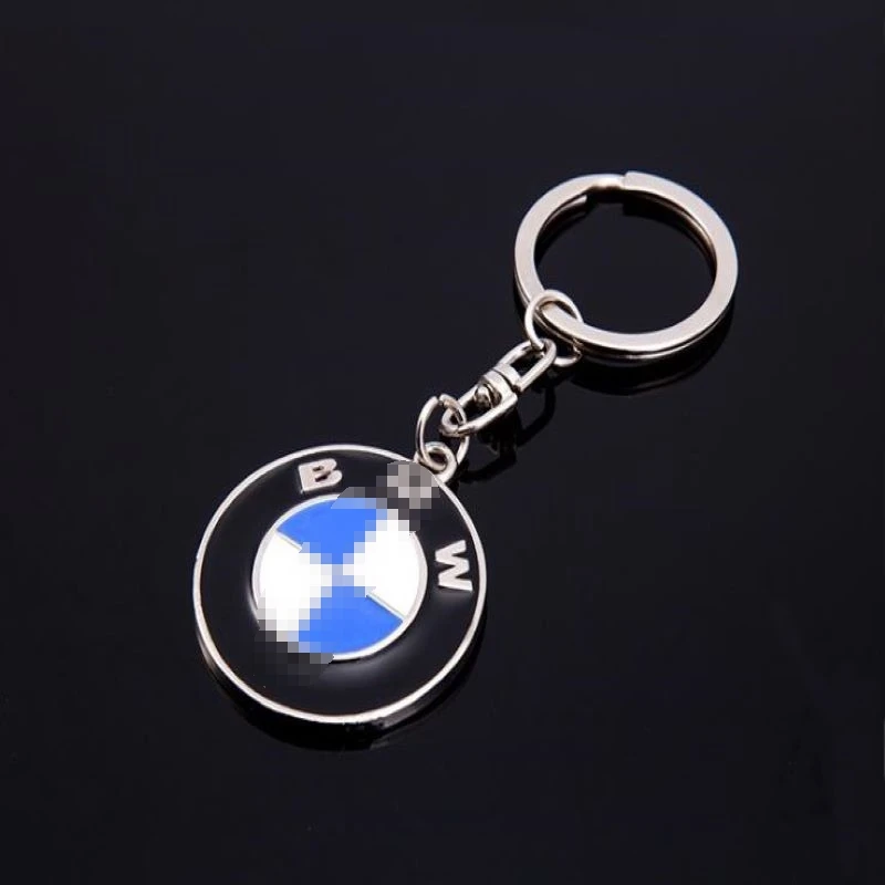

3D Metal keychain car logo keychain Creative Color key ring key holder rotatable key chain auto accessories for Bmw