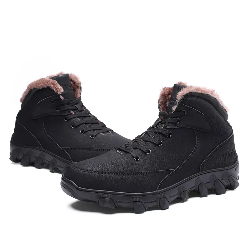 Зимние ботинки Мужская Уличная зимняя обувь мужская обувь для походов противоскользящая хлопковая обувь весенние водонепроницаемые кроссовки мужские ботильоны