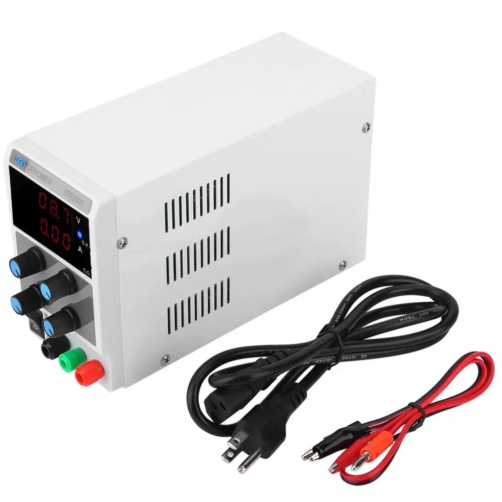 

SKYTOPPOWER STP3003 DC Power Supply 0-30V 0-3A Regulated 3-digit Display Input 110/220V UK Plug