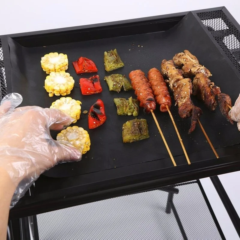 

Dropshopping 1pcs Cooking Baking Mat BBQ 40*30cm Cooking Barbecue Liners Teflon Reusable Tool Sheets Non-stick Grill