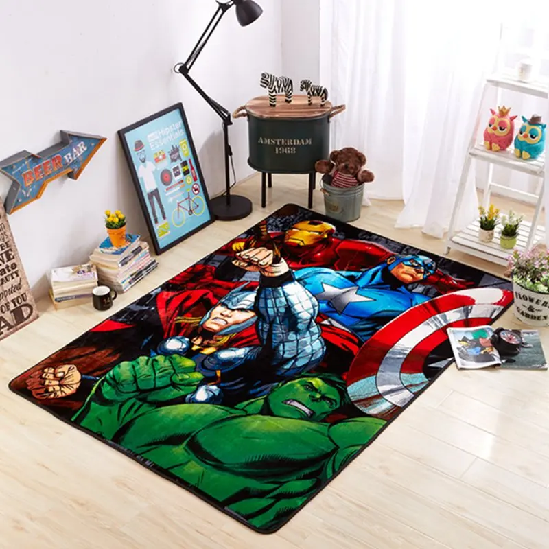 3D flannel mat iron man avengers captain america hulk raytheon floor mat cotton rugs carpet treads outdoor rug bedside rug