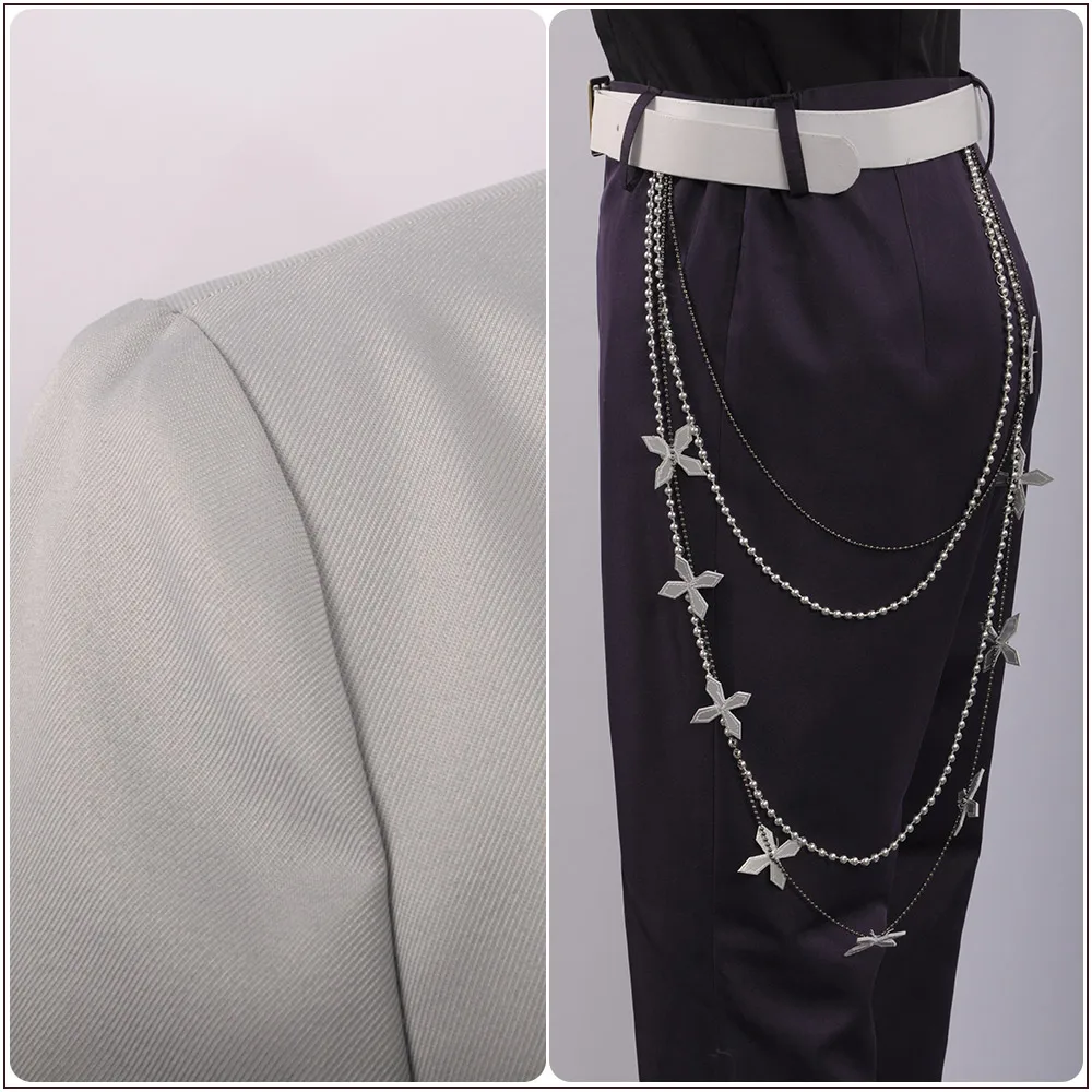 Games Voice Actor Hifumi Izanami Cosplay Costume Custom Male Unifrom Cool Jacket Shirt Pants Vest Curly Golden Wig Halloween Games Voice Actor Hifumi Izanami Cosplay Costume Custom Male Unifrom Cool Jacket Shirt Pants Vest Curly Golden Wig Halloween
