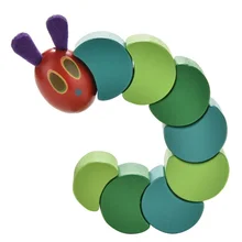 Children Cute Flexible Blocks Caterpillar Toys Wooden Blocks Early Educational Insects Anime Twist the Very Hungry Baby Fingers educational children english book for baby and small children the very hungry caterpillar eric carle