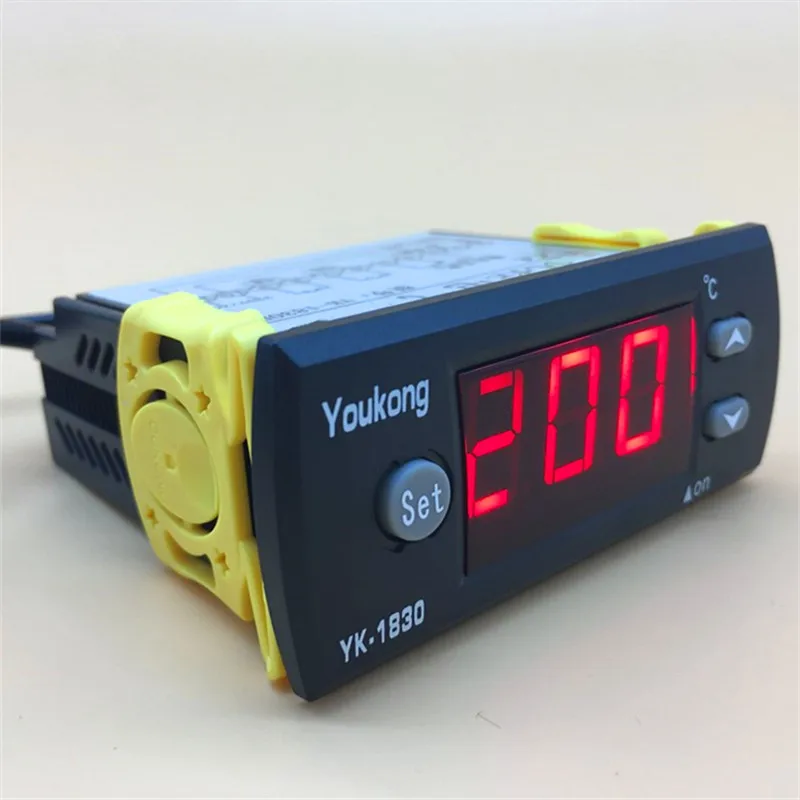 

90~240V AC 10A Temperature Controller Thermostat For Heating with thermocouple K alarm Temperature Sensor Control Range 0~200C
