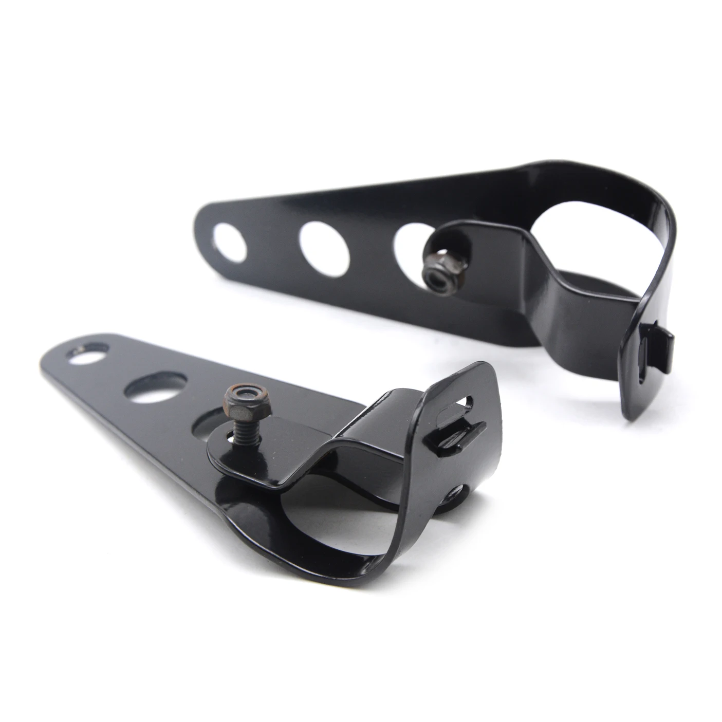 

35mm-43mm Universal Motorcycle Headlight Mount Brackets Fork Ear Chopper Headlamp Holder Adjust Motor Fork Mount Black