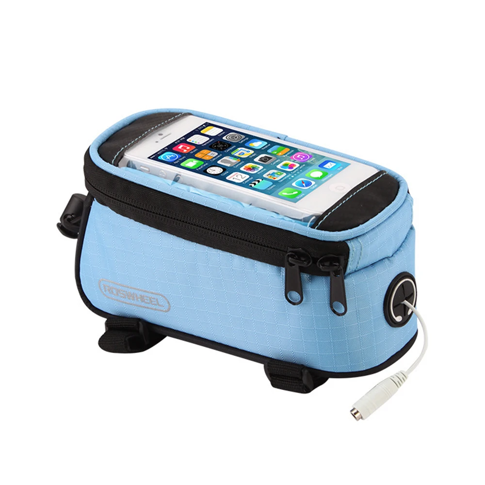 Discount 1PC Bike Bag Bicycle Front Beam Riding Touch Screen Mobile Phone Bag Creative Practical Cycling Mobile Phone Package 5.5 Inch 10