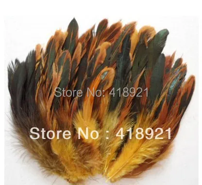 Free Shipping 200pcs Yellow Color Rooster feathers 5-7inche For Christmas. wedding decoration DIY | Дом и сад