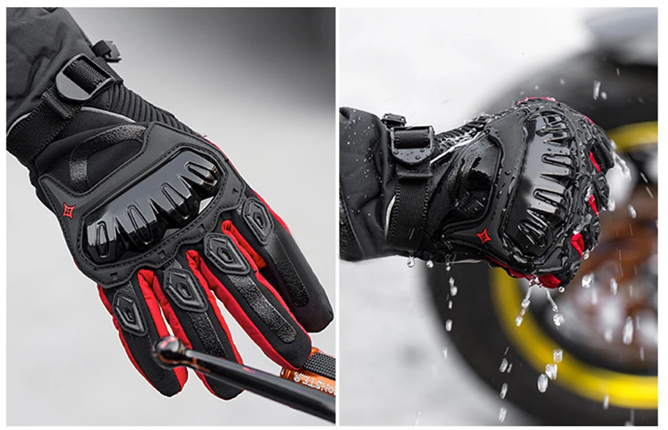 Foxcncar motorcycle gloves 100% Waterproof windproof Winter warm Guantes Moto Luvas Touch Screen Motosiklet Eldiveni Protective (21)