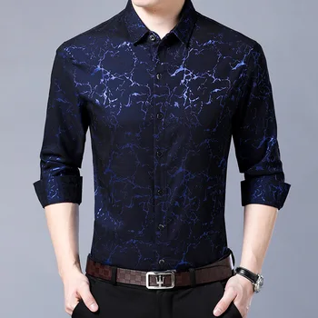 

Fashion high-end spring and summer autumn famous brand men's long-sleeved shirt business mercerized non-iron shirt men