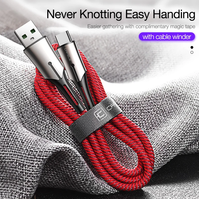 

Cafele 5A Fast Charging Type C Cable for Huawei Mate 20 Pro Xiaomi Mix 2 2S Quick Charge Braid Cable for Samsung S9 S8 OnePlus 5