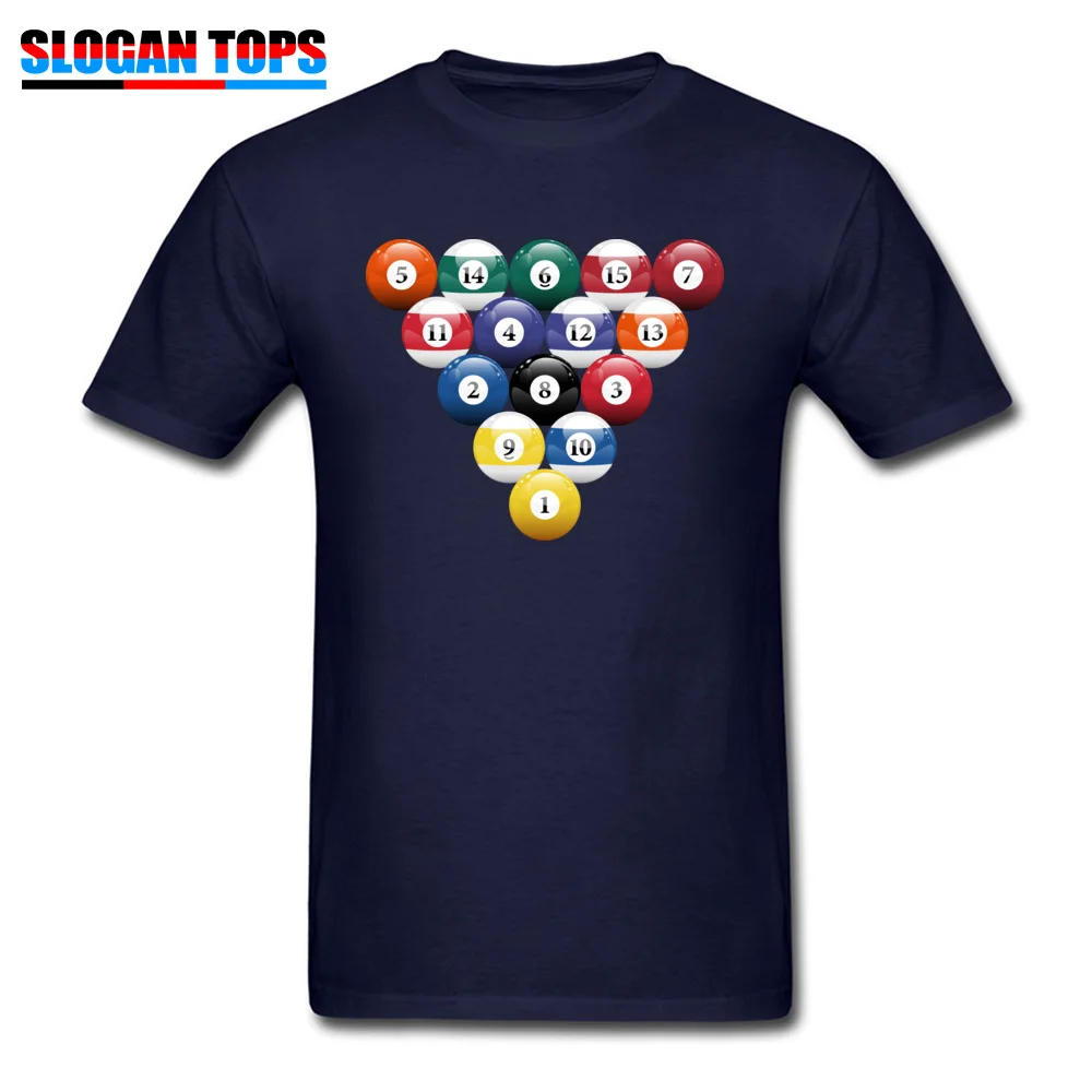 Billiard Ball0822yy Fall 100% Cotton Round Collar Tees Short Sleeve Funny T Shirt Graphic Printed On T Shirt Wholesale Billiard Ball0822yy navy