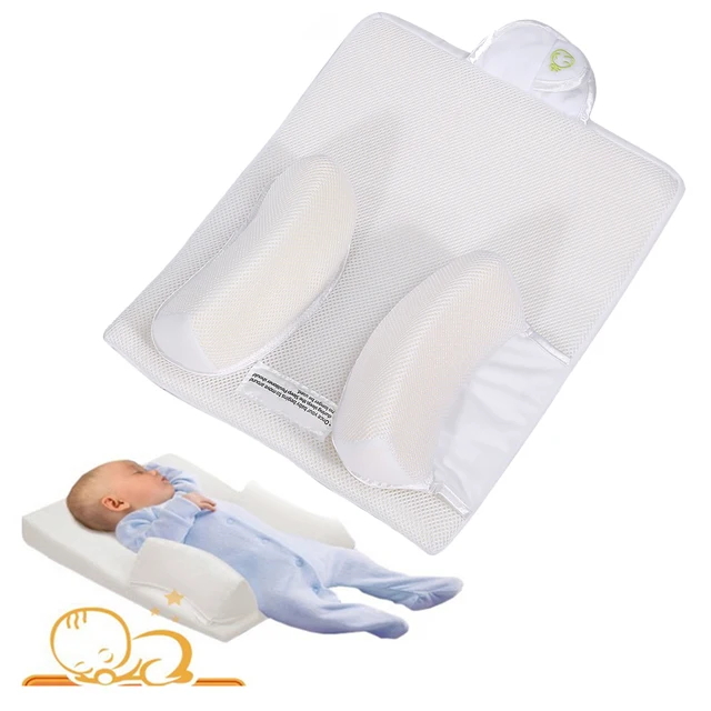 Baby Anti Roll Pillow Infant Sleep Prevent Flat Head Positioner Pillow