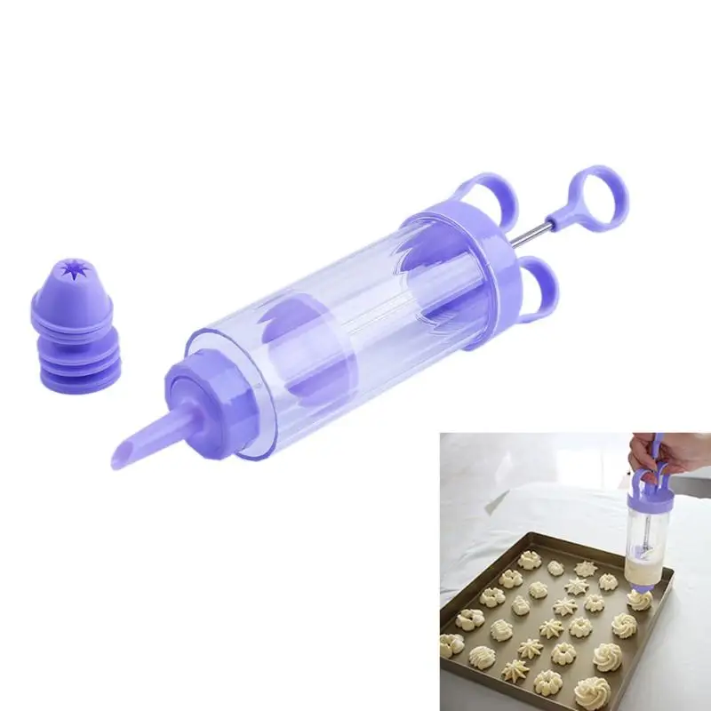 

18pcs/set Plastic Batter Dispenser Handle Cookie Press Pastry Gun 10 Flower Mold+8 Pastry Biscuits Mold Cream Presser Icing Gun