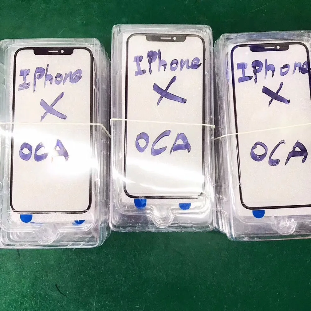 10 шт. для iPhone X XS XR XS MAX стекло+ OCA вместе ЖК-стекло холодного пресса