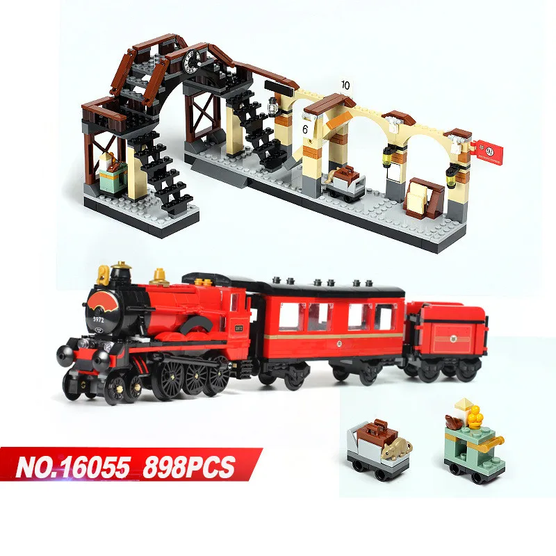 

16055 Harry Movie Potter The Legoingly 75955 Hogwarts Express Train Set Model Building Blocks Bricks Toys Christmas Gifts