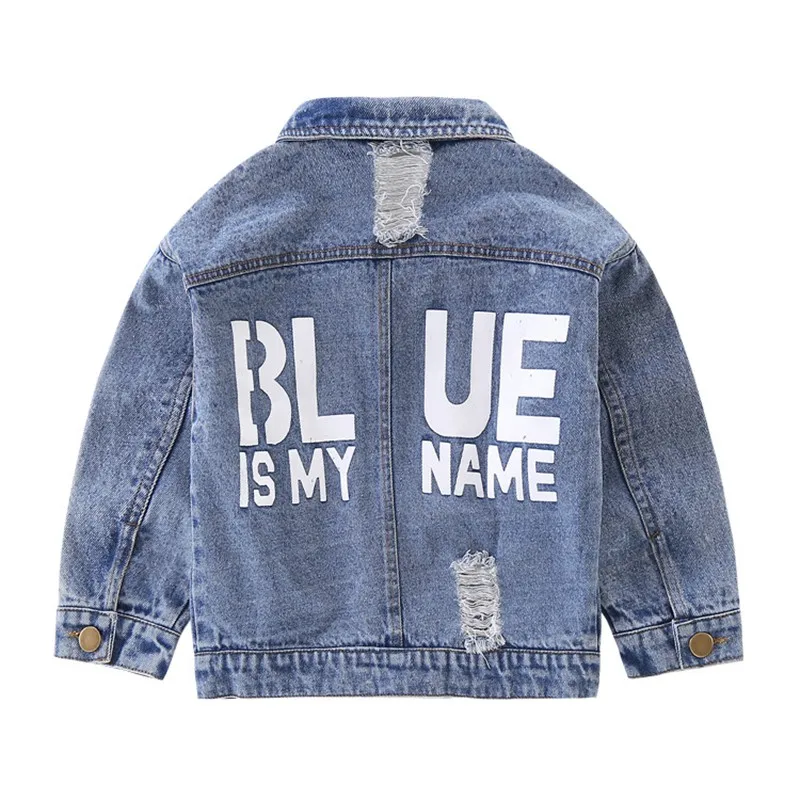 COOTELILI 80-130cm Fashion 2018 Spring Kids Girls Coat For Boys Windbreaker Children Clothes Distrressed Denim Jean Jacket  (5)