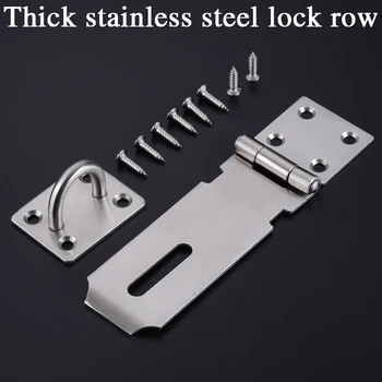 

Myhomera Latch Lock Door Hasp Locks 304 Stainless Steel Padlock for Doors Window Cabinet Gym Locker 4/6/6.5 inch Home Security