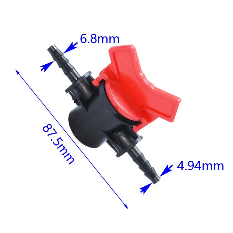 1/4 дюймов садовый кран 4/7 шланг для полива водяной клапан 2 ходовые водостопорные разъемы мини-клапан 1/" barb капельный адаптер 1 шт
