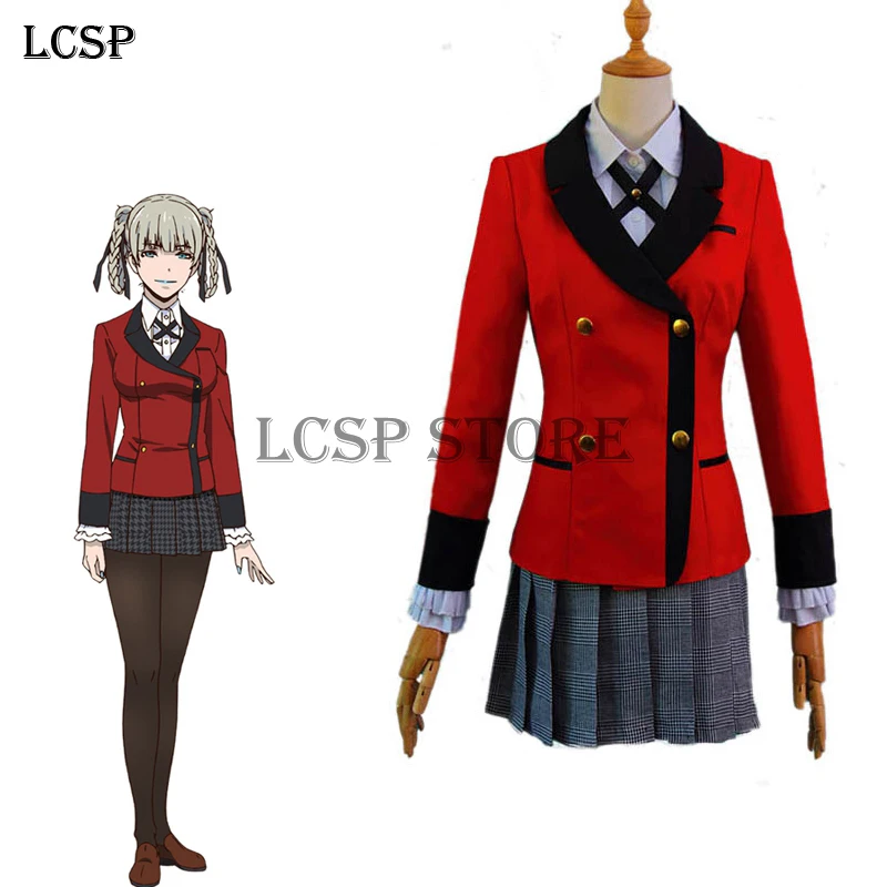 Lcsp kakegurui twin momobami kirari Косплэй костюм японского аниме jabami yumeko Обувь для девочек школьная Униформа костюм одежда