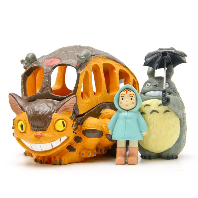 Totoro Satsuki Mei Jicha Car Chinchilla Cat  Bus Toys