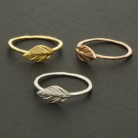 

Fashion Tree Leaf Ring Cute Feather Ring Olive Maple Olive Leaf Ring Simple Nature Vine Rings for Ladies Women