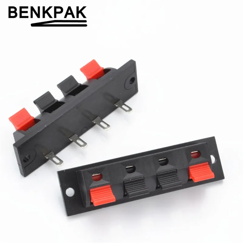

5pcs Single Row 4 Pin 4 Position Speaker Terminal Board Connectors