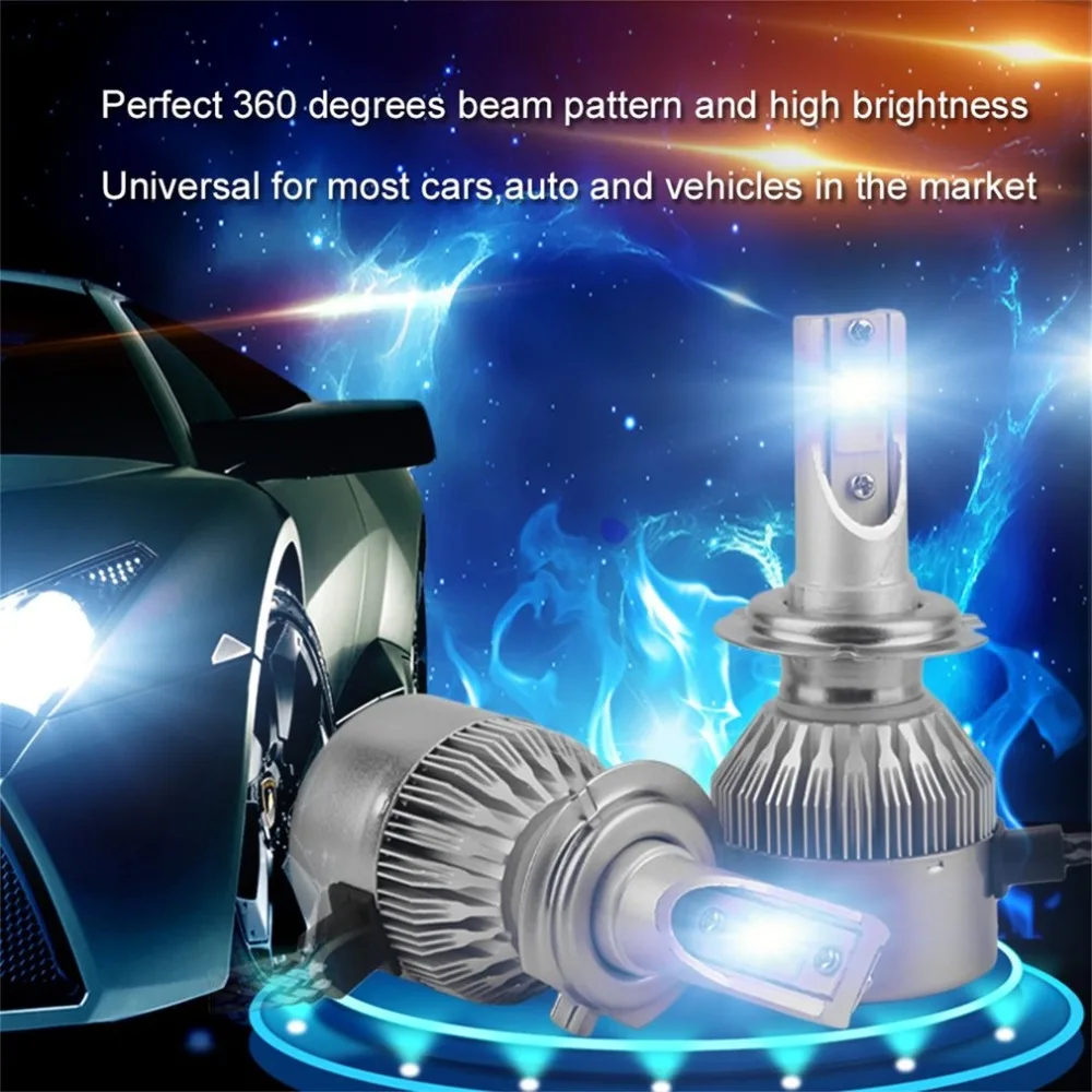 1 pair Super Bright H7 110W 20000LM Car Auto LED Headlight Fog Light