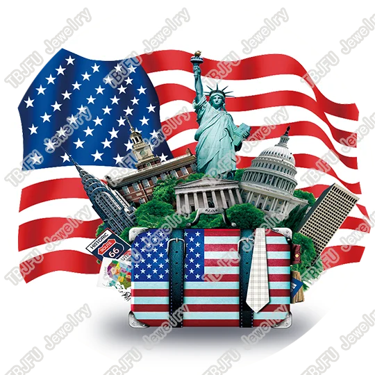 40 шт./лот 10 мм 12 мм 14 мм 16 мм Круглый американский государственный флаг США Стекло кабошон для самостоятельного изготовления ювелирных украшений своими руками и Компоненты T055 - Цвет: 18