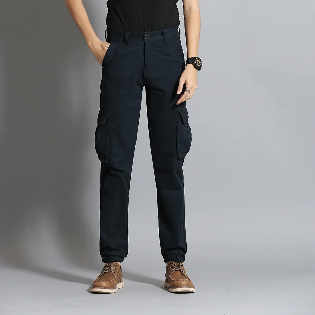 men pants casual Pants cargo pants men Men's Cool Summer Hot Leisure Pants Multi-Pocket Spring Overalls Y618