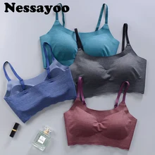 Бесшовный бюстгальтер, жилет ультра-тонкое нижнее Белье для сна Невидимый Широкий бюстгальтер жилет s-xl Размер Анти шок Бралетт беспроводной мягкий бюстгальтер