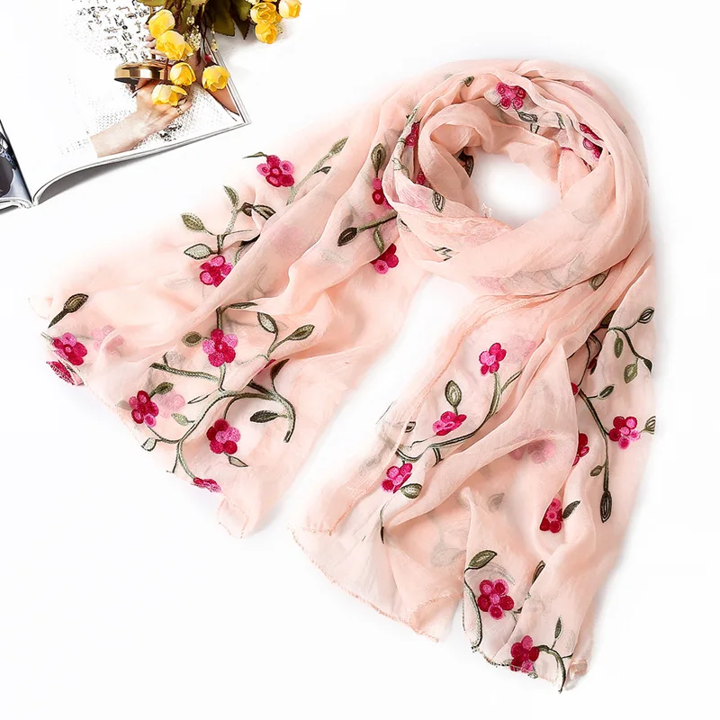 Хит брендовый женский шарф весна лето шелковые шарфы шали и палантины женские пашмины пляжные палантины хиджаб платок - Цвет: pink 3